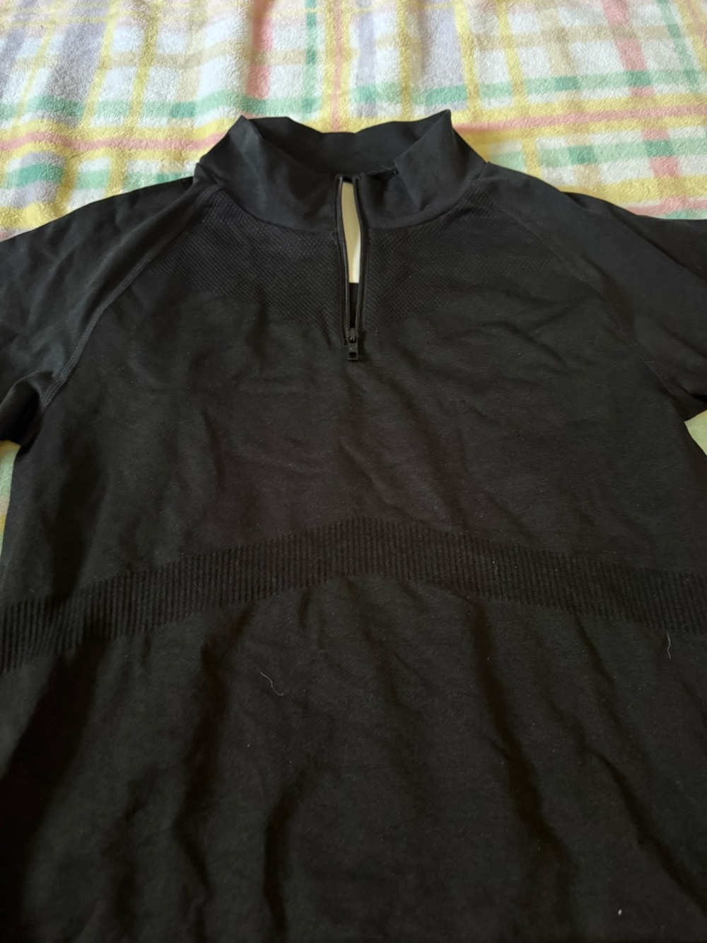 PINK Victoria's Secret Black Half-Zip Pullover - Picture 2 of 8